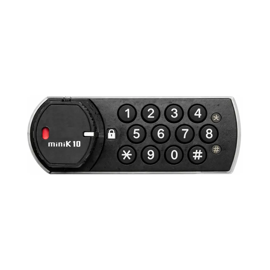 MiniK 10 PIN or NFC Digital Combination Lock - Black - Right Handed - Secure Lockers.webp