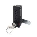 Mechanical Combination Lock - Black - Vertical - With Key - Secure Lockers.webp