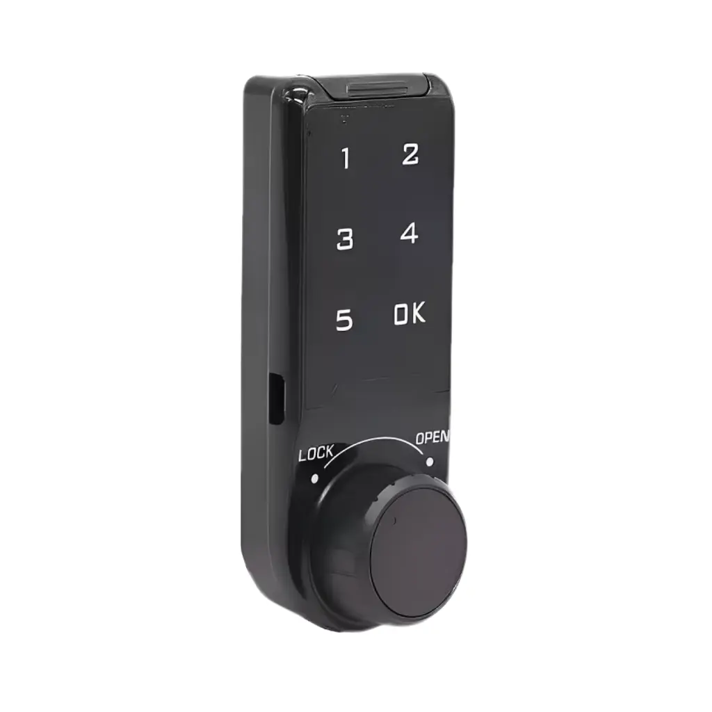 5 Digit Touch Pad Digital Lock - Black - Vertical - Secure Lockers.webp
