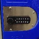 Push Button Digital Combination Lock - Blue Plastic Locker - Secure Lockers.webp