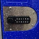 Wet Area Push Button Digital Combination Lock - On Blue Locker - Secure Lockers.webp