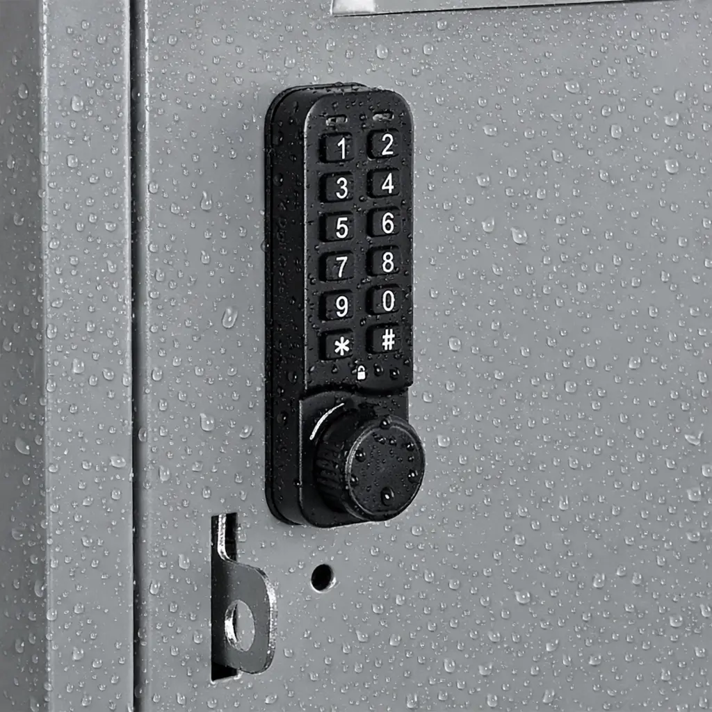 Wet Area Push Button Digital Combination Lock - Grey Metal Locker - Secure Lockers.webp