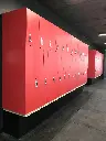 Laminate Lockers - Red Step Door Lockers - Secure Lockers.webp