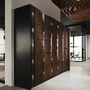 5 Door Dark Laminate Lockers - Secure Lockers.webp