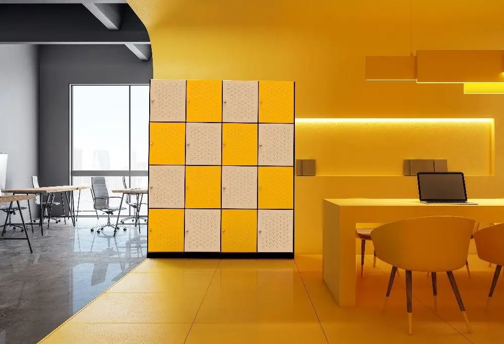 Overclosing Premium Steel Lockers - Yellow Office - Secure Lockers.webp