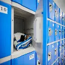 Aquatic Centre Blue ABS Plastic Locker 1950H - Holding towel and keys - Secure Lockers.webp