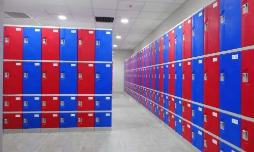 Four Door ABS Plastic Locker 1950H - Alternating Colours - Secure Lockers.webp