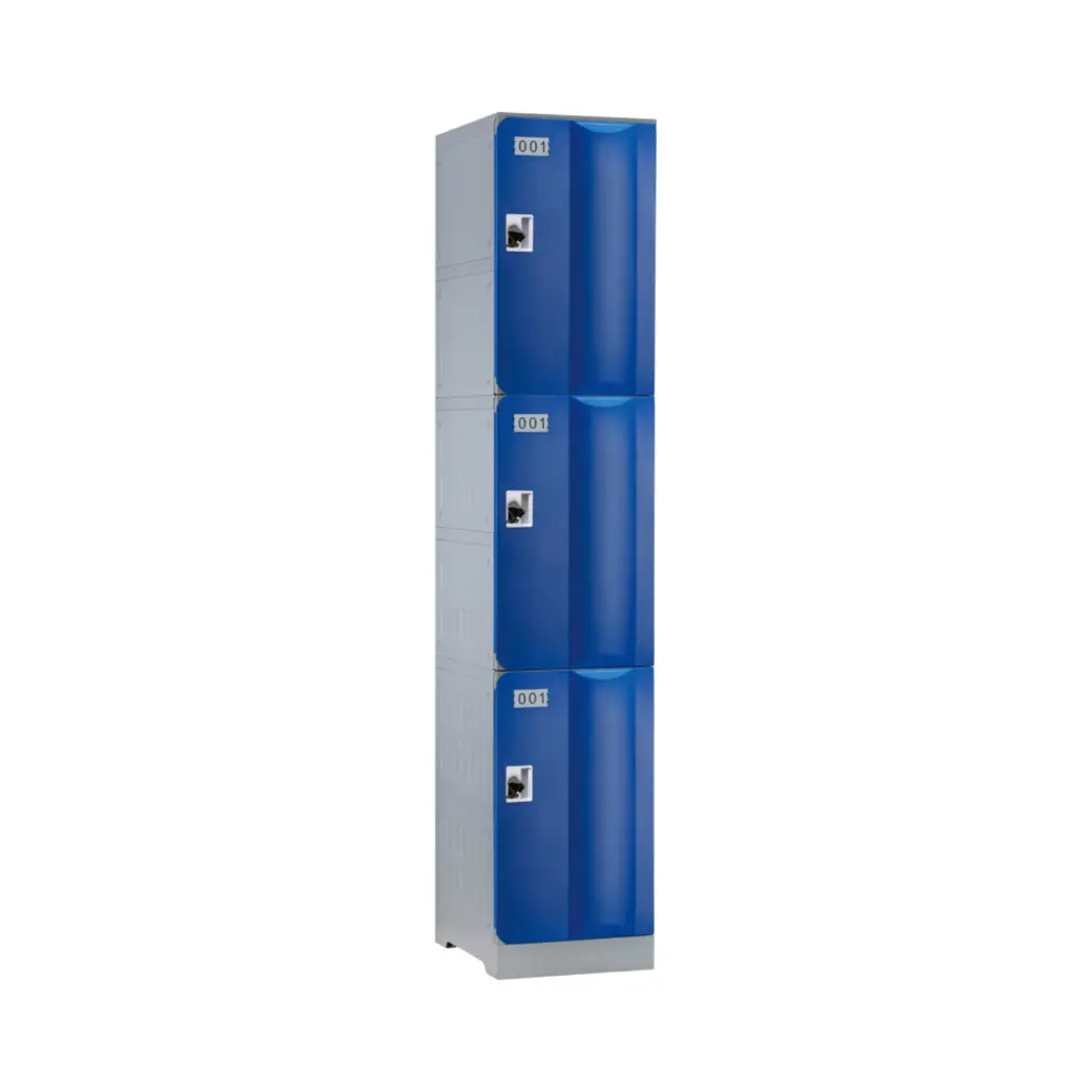 Three Door ABS Plastic Locker 1950H - Blue - Secure Lockers.webp