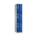 Three Door ABS Plastic Locker 1950H - Blue - Secure Lockers.webp