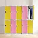 Two Door ABS Plastic Locker 1950H - Alternating Colours - With Hanging Rail - Secure Lockers.webp