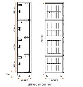 Four Door ABS Plastic Locker - Dimensions - Secure Lockers.webp