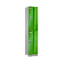 Two Door ABS Plastic Locker - Green - Secure Lockers.webp