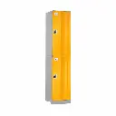 Two Door ABS Plastic Locker - Yellow - Secure Lockers.webp