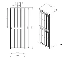 8 Door Uniform Garment Hanging Locker - Dimensions - Secure Lockers.webp