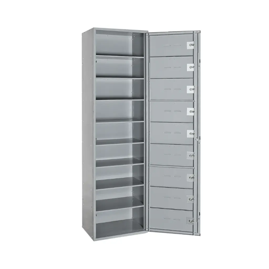 Uniform Garment Fold Locker - Laundry Service Door Open - Secure Lockers.webp