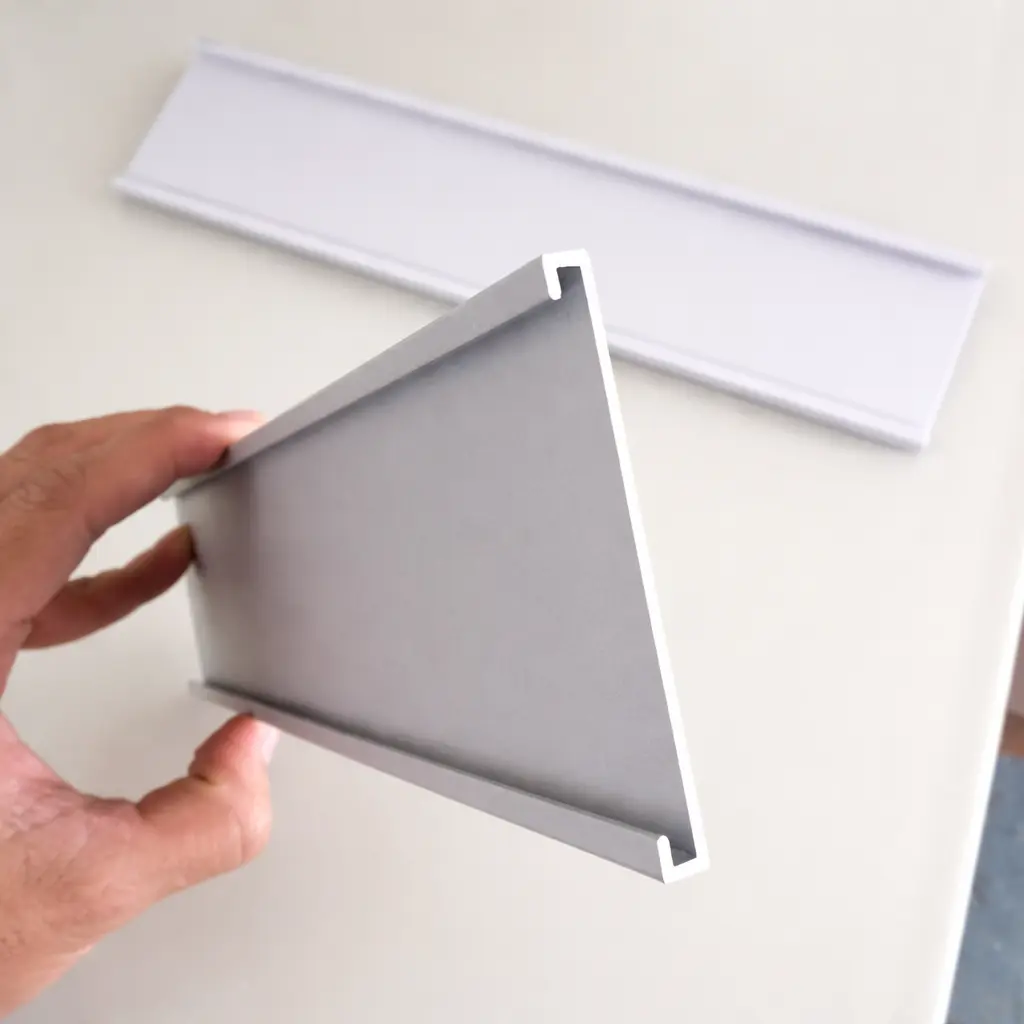 Stainless Steel Locker Nameplate Holder - Silver side view - Secure Lockers.webp