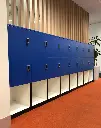 Two Door Plus Shelf Flush Front Metal Locker - Blue - School Lockers - Secure Lockers.webp
