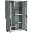 Personnel Locker Wardrobe - Graphite Ripple - Open Doors - Secure Lockers.webp