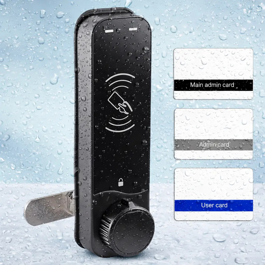 Wet Area Zinc Alloy RFID Locker Lock - With RFID Cards - Secure Lockers.webp
