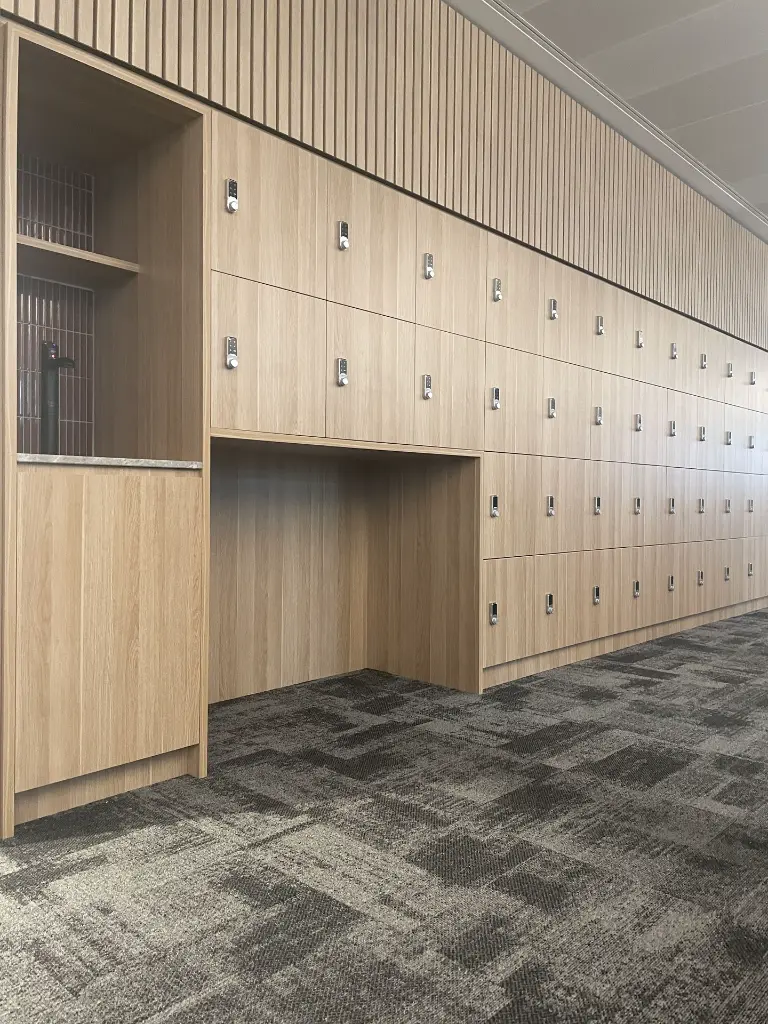 Laminate Lockers - Natural Oak Office Lockers - Secure Lockers.webp