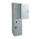 2 Door Large Metal Gym Locker - Open View - Secure Lockers.webp