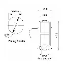 Square Latchlock (Provision for Padlock) - Dimensions Front View - Secure Lockers.webp