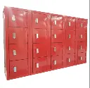 Mini Mobile Phone Metal Locker - Signal Red with Latch lock - Secure Lockers.webp