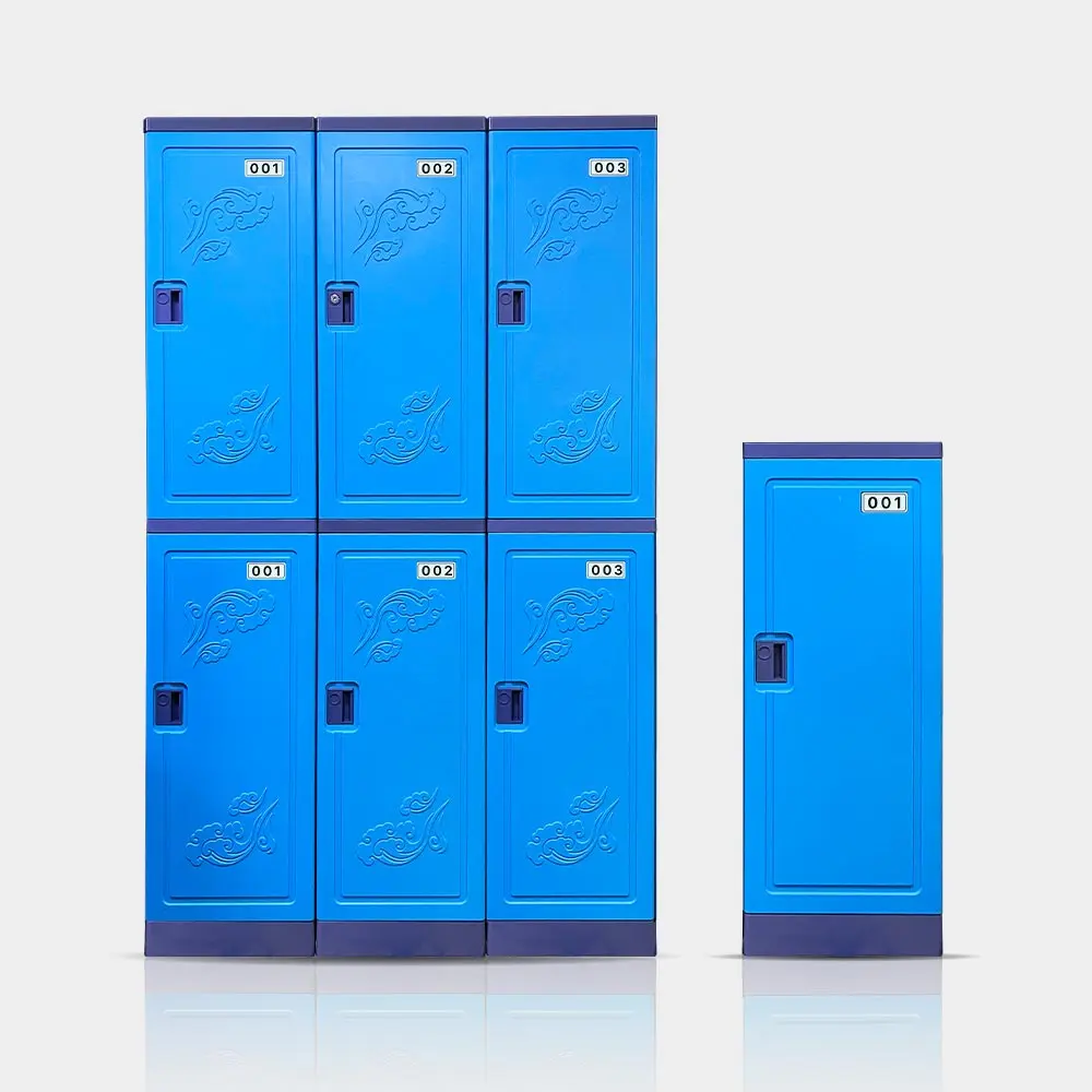 Two Door ABS Interlocking Plastic Locker - Blue - Secure Lockers.webp