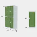Two Door ABS Interlocking Plastic Locker - Dimensions - Secure Lockers.webp