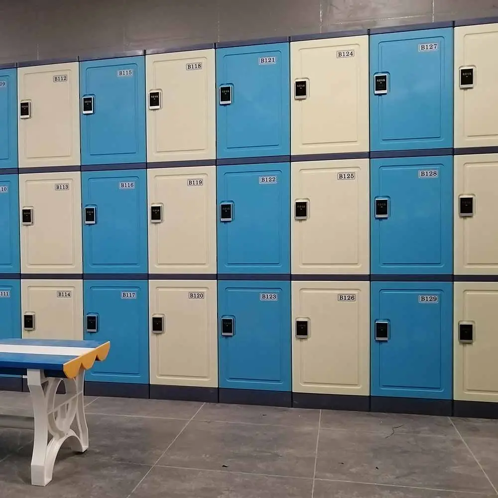 Three Door ABS Interlocking Plastic Locker - With Digital Locks - Secure Lockers.webp