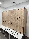 Laminate Lockers - Natural Oak Step Door Lockers - Secure Lockers.webp