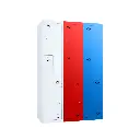 Stepped Door Metal Locker - White, Red, Blue - Secure Lockers.webp