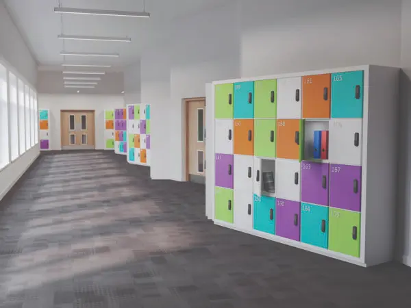 Laminate Lockers - Education School Colourful Lockers - Secure Lockers.webp