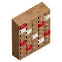 8 Door Timber Laminate Lockers with red and white doors - Secure Lockers.webp