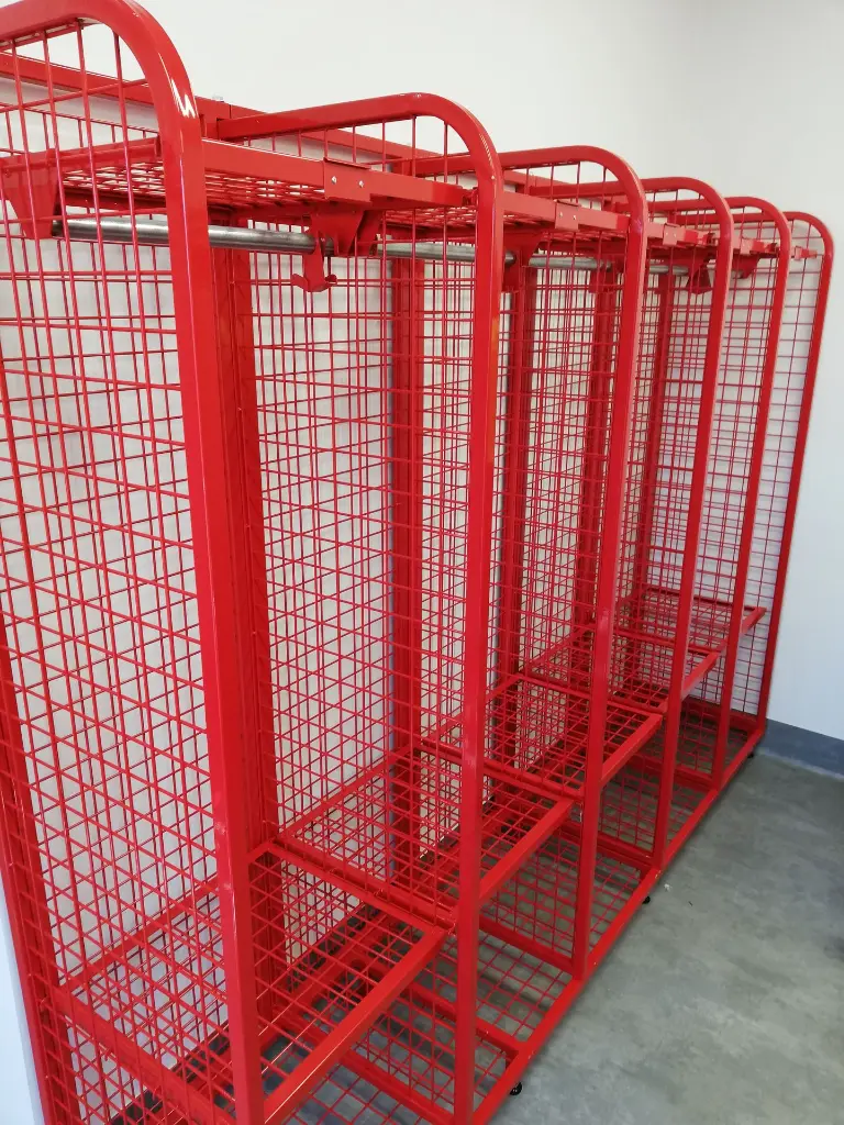 Firefighter PPE Mesh Locker - In Situ - Secure Lockers.webp