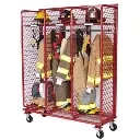 Firefighter PPE Mesh Locker - On Wheels - Secure Lockers.webp