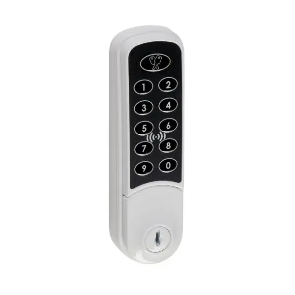 Nimbus RFID Digital Combination Lock 3963 - White Side - Secure Lockers.webp