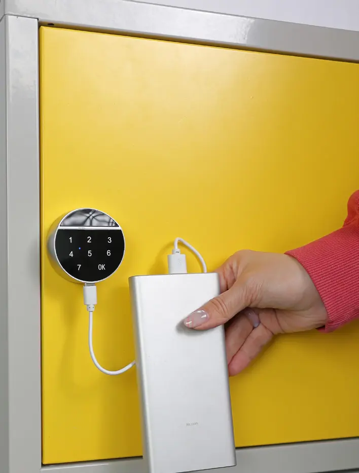 6 Digit Zinc Alloy Digital Lock - Charging - Secure Lockers.webp