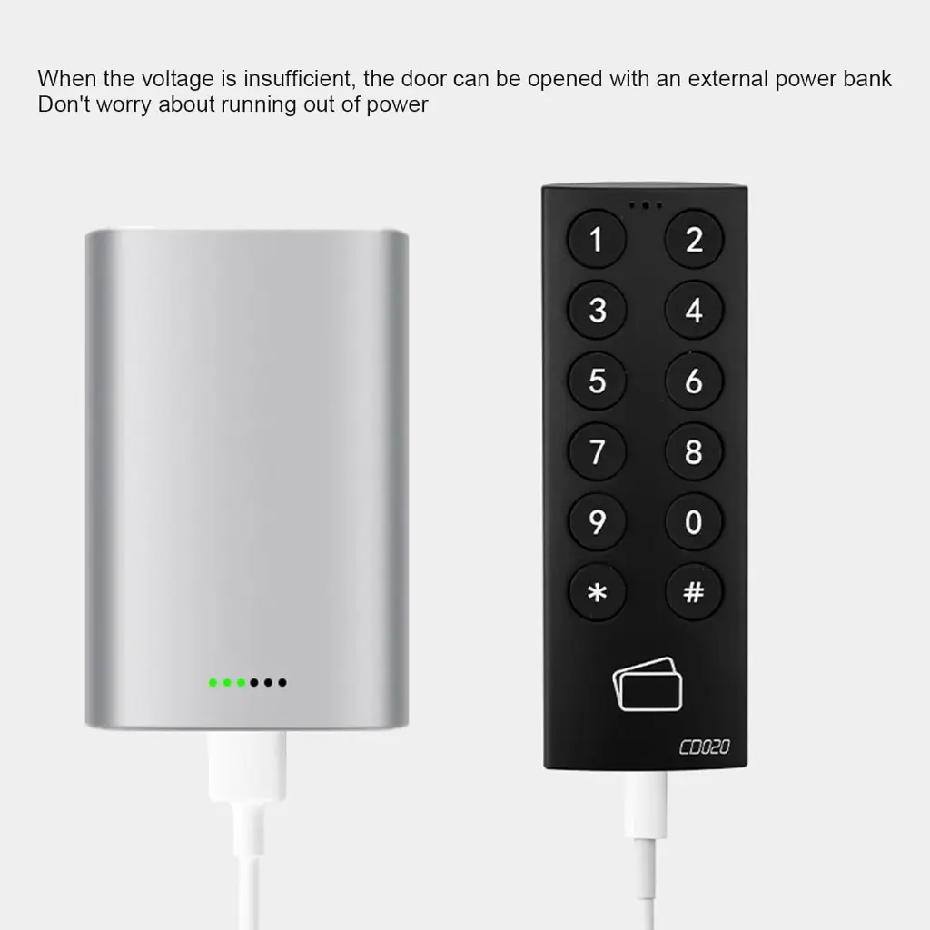RFID Digital Slamlock Lock - White - Recharging - Secure Lockers.webp