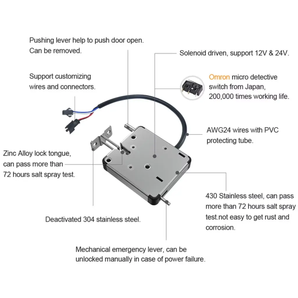 Invisible Electronic Solenoid Lock - Details - Secure Lockers.webp