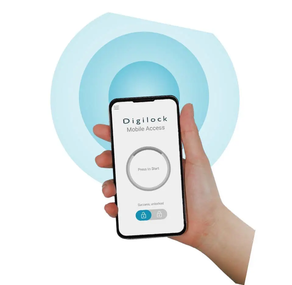 Digilock Curve Digital Combination Lock - Mobile Phone Access - Secure Lockers.webp