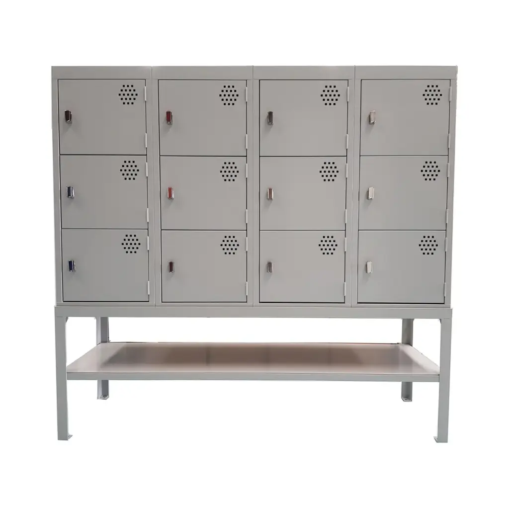 12 Door Book Metal Locker with Stand