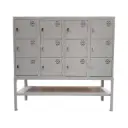 12 Door Book Metal Locker with Stand