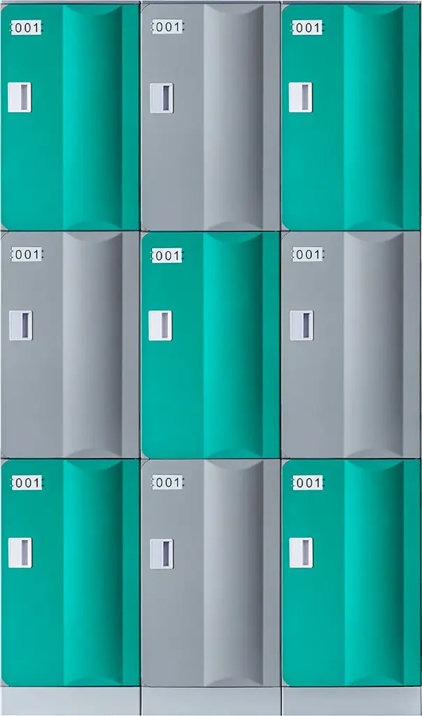 Frameless Plastic Locker - 1950mm H