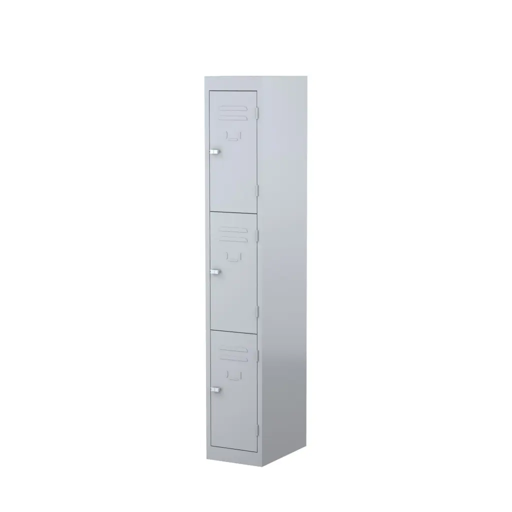 Perforated 3 Door Metal Locker 