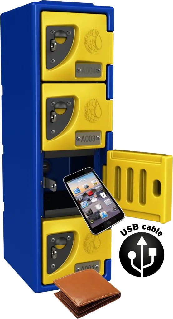 Mobile Phone Plastic Locker. (4 Doors per unit) Body (Grey) - Doors