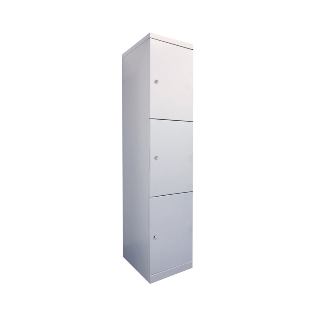 Three Door Flush Front Metal Locker