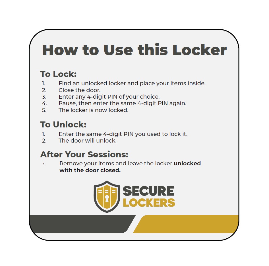 How to Use This Locker Sticker | Locker Lock Instruction Label