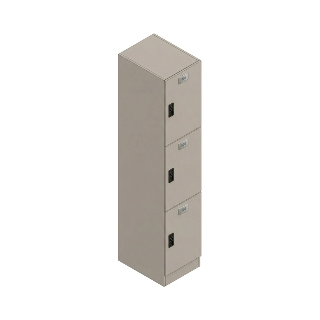 Three Door Compact Laminate (HPL) Locker