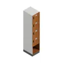 Four Door Laminate Locker with Shoe Storage
